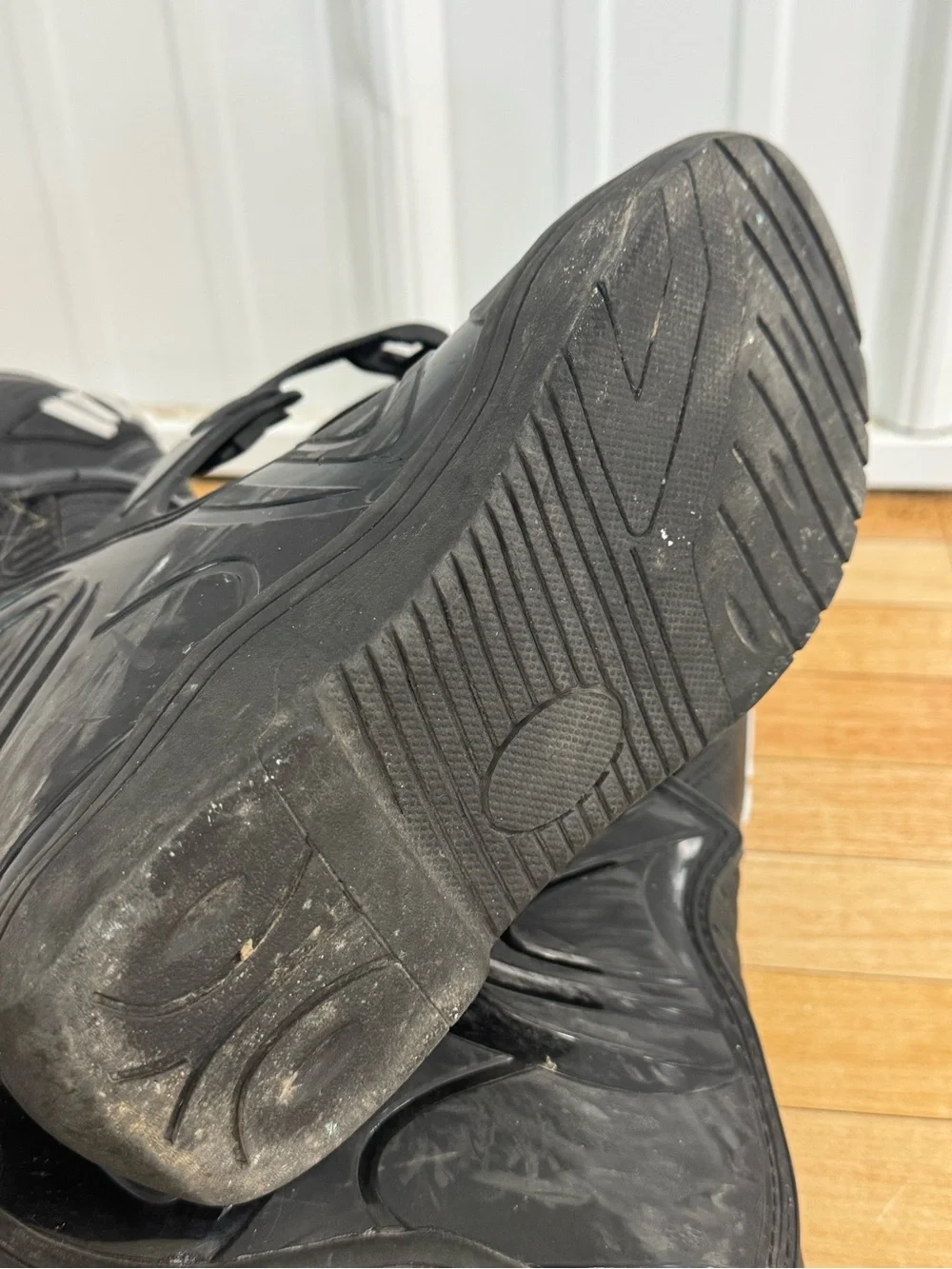 Kids Black Motocross Boots - Durable Youth Riding Boots